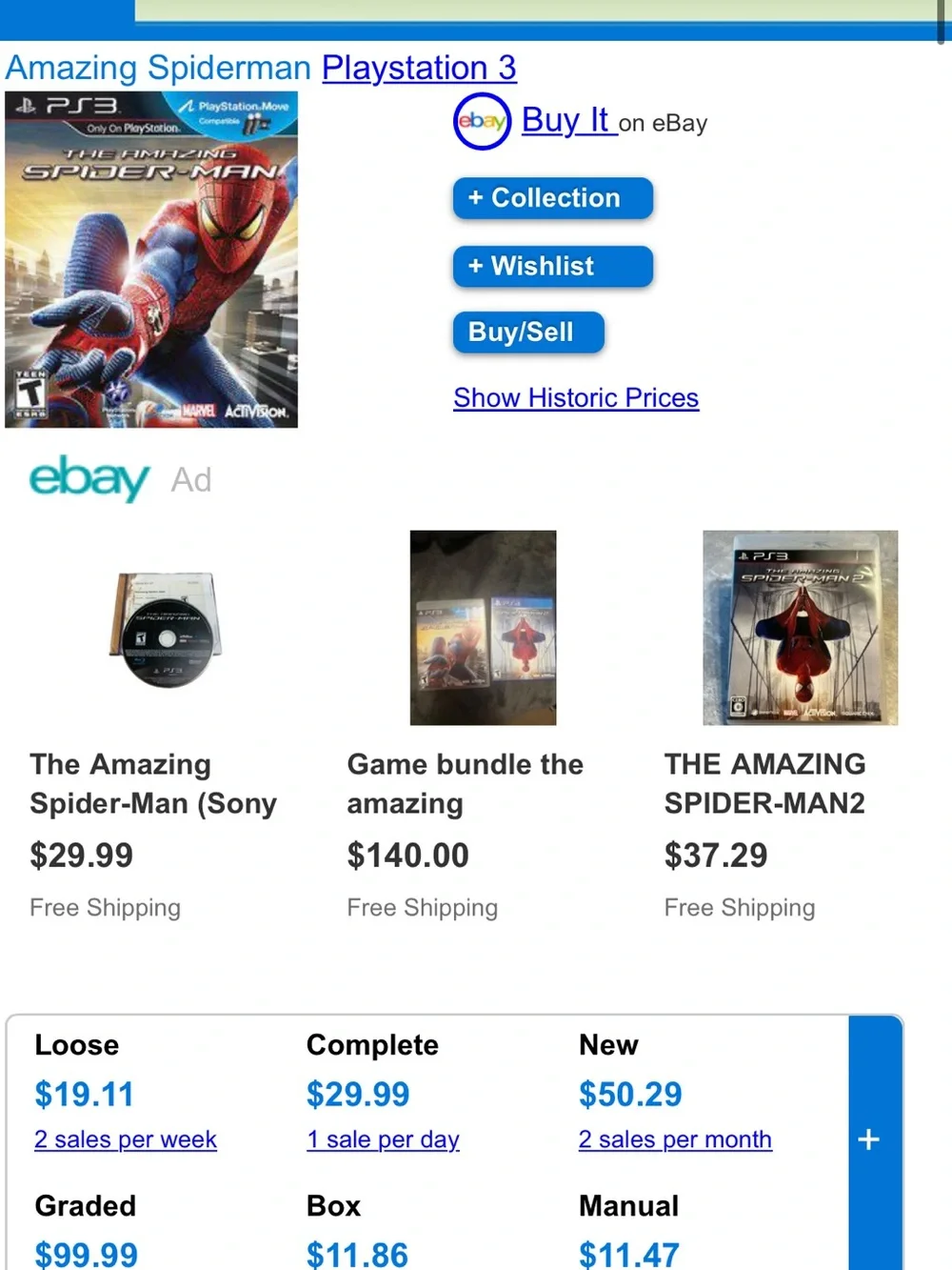 The Amazing Spider-Man (PS3) Blu-ray Disc - Black